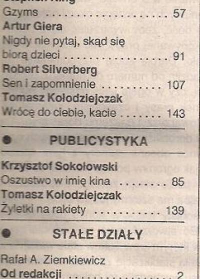 King, Silverbeg, Giera, Kołodziejczak - Fenix nr 4(31)1994