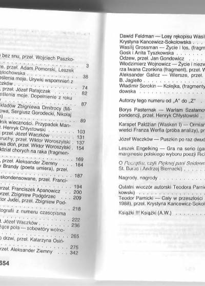 Sołżenicyn, Szałamow, Wysocki i inni - Literatura na świecie nr 5-6 (214-5) 1989