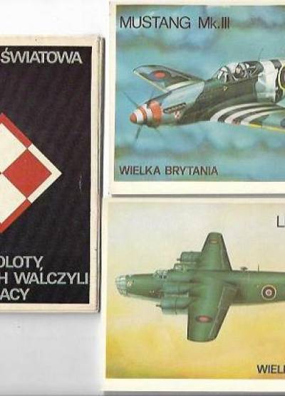 graf. K. Siwiec - II wojna światowa. Samoloty, na których walczyli Polacy )zestaw 0 pocztówek w obwolucie, 1983)