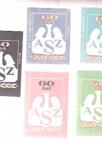 60 lat AZS - zestaw 5 etykiet (1968)