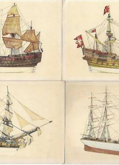 Modele okrętów w Muzeum Marynarki Wojennej w Gdyni (8 pocztówek