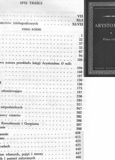 Arystoteles - Pisma różne