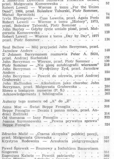 Lowell, Bellow, Berryman i inni - Literatura na świecie nr 12(104)1979