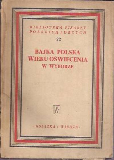 antologia - Bajka polska wieku Oświecenia w wyborze