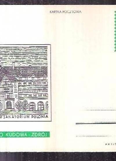 proj. S. Małecki - Uzdrowisko Kudowa-Zdrój. Sanatorium Polonia (kartka pocztowa)