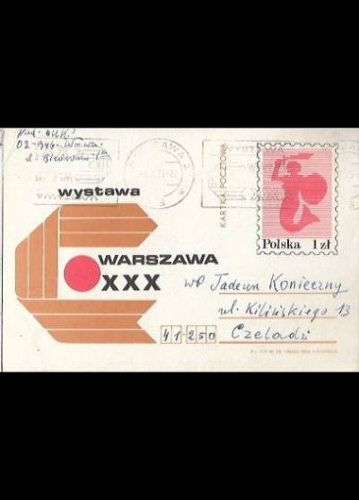 T. Konarski - Wystawa - Warszawa XXX (kartka pocztowa)