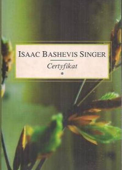 Isaac Bashevis Singer - Certyfikat