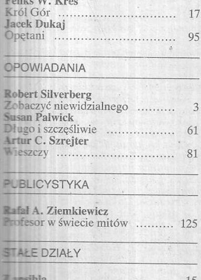 Silverberg, Kres, Dukaj, Palwick, Szrejter - Fenix nr 1(5)1991