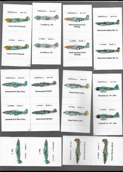 samoloty II wojny światowej - czeska seria, 10 pudełek