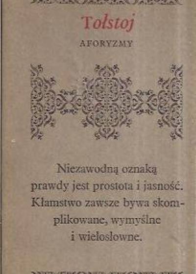 Lew Tołstoj - Aforyzmy