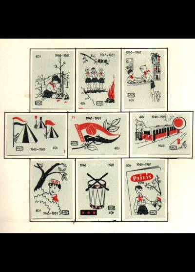 1946-1961 czyli jak młodzież budowała socjalizm na Węgrzech - seria 9 etykiet, wersja 3