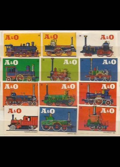 lokomotywy - seria 12 etykiet A&O