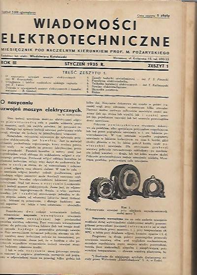 Wiadomości elektrotechniczne - rocznik 1935 i 1936 współoprawne (komplet 24 zeszytów)
