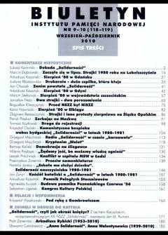Biuletyn Instytutu Pamięci Narodowej nr 9-10(118-119)2010: Solidarność (plus płyta z filmem Ronotnicy 80) Biuletyn Instytutu Pamięci Narodowej nr 9-10(118-119)2010: Solidarność (plus płyta z filmem Ronotnicy 80) - okładka.