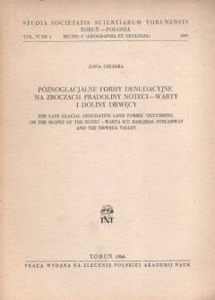 Zofia Churska - Późnoglacjalne formy denudacyjne na zboczach pradoliny Noteci - Warty i doliny Drwęcy Zofia Churska - Późnoglacjalne formy denudacyjne na zboczach pradoliny Noteci - Warty i doliny Drwęcy - okładka.