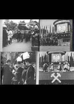 album ok. 75 fotografii - Święto młodzieży górniczej - 1972. Wręczenie honorowych szpad górniczych prymusom techników i uczelni górniczych oraz przekazanie sztandarów Zasadniczym Szkołom Górniczym album ok. 75 fotografii - Święto młodzieży górniczej - 1972. Wręczenie honorowych szpad górniczych prymusom techników i uczelni górniczych oraz przekazanie sztandarów Zasadniczym Szkołom Górniczym - okładka.