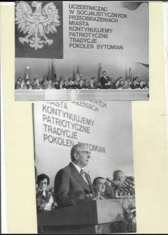Lesław Kauczyński - Wizyta Edwarda Gierka w Bytomiu z okazji odznaczenia miasta Orderem Sztandaru Pracy I kl. (2 zdjęcia, 1979) Lesław Kauczyński - Wizyta Edwarda Gierka w Bytomiu z okazji odznaczenia miasta Orderem Sztandaru Pracy I kl. (2 zdjęcia, 1979) - okładka.