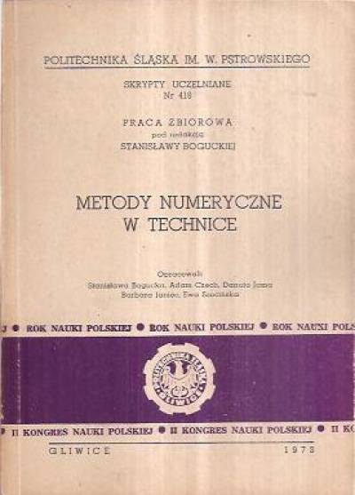 zbior., red S. Bogucka - Metody numeryczne w technice