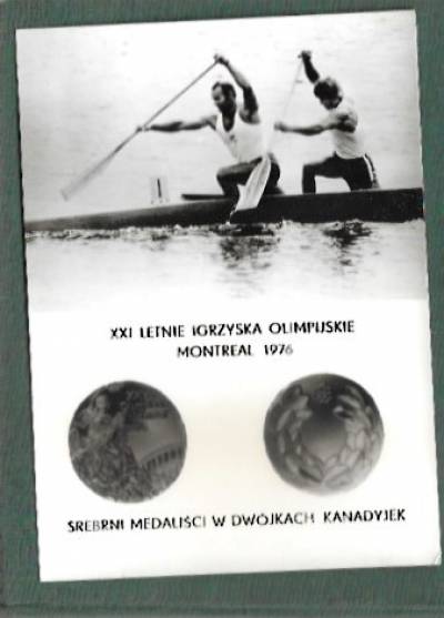 fot. Z. Matuszewski - Jerzy Opara i Andrzej Gronowicz - srebrni medaliści w dwójkach kanadyjek, XXI letnie igrzyska olimpijskie Montreal 1976