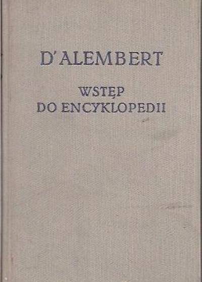 Jean le Rond d`Alembert - Wstęp do Encyklopedii