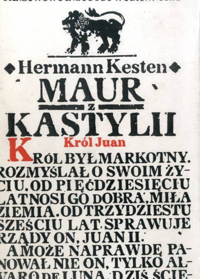 Hermann Kesten - Maur z Kastylii. O koronę