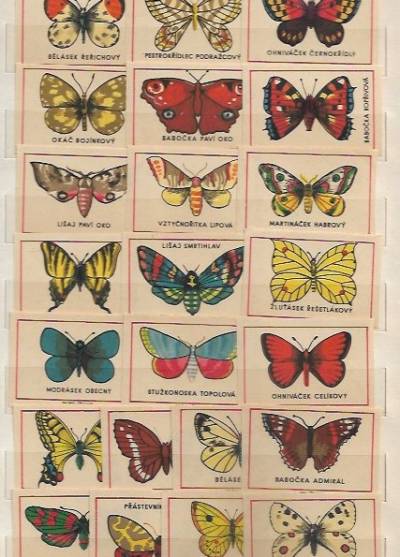 motyle - czeska seria, 23 etykiety