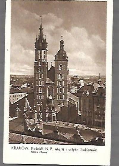 Kraków. Kościół N.P. Marii i attyka Sukiennic