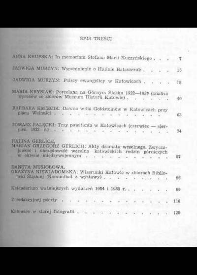 Kronika Katowic 1984, 1985
