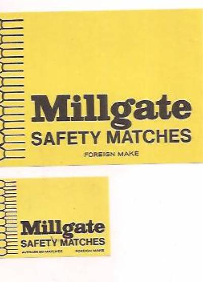 Millgate safety match (mała i duża, 1968)
