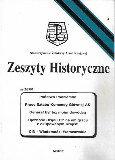 Zeszyty historyczne nr 2/1997 (Stowarzyszenie Żołnierzy Armii Krajowej)