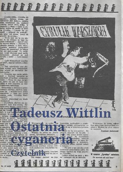 Tadeusz Wittlin - Ostatnia cyganeria