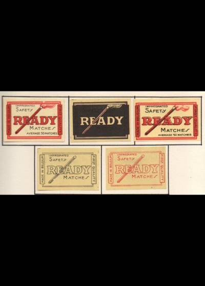 Ready safety matches - 5 etykiet, Belgia