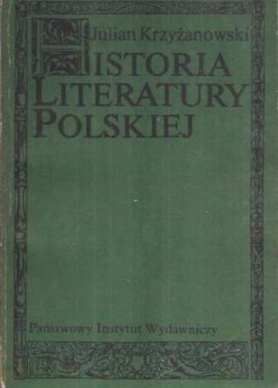 Julian Krzyżanowski - Historia literatury polskiej: Alegoryzm-preromantyzm