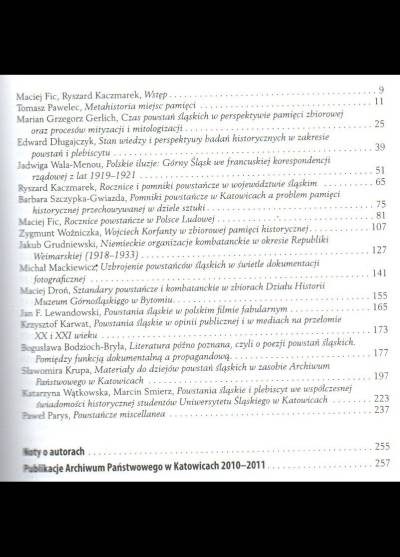 Szkice archiwalno-historyczne nr 8 (specjalny): Powstania śląskie w pamięci historycznej. Uczestnicy - pomniki - rocznice