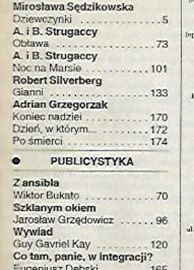 Strugaccy, Sędzikowska i in. - Fenix nr 11(47)1995