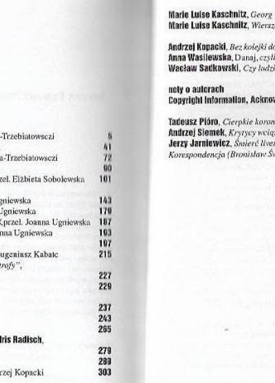 Aichinger, Csath, Esterhazy, Kaschnitz, Magris, Trakl - Literatura na świecie nr 2-3(355-356)2001