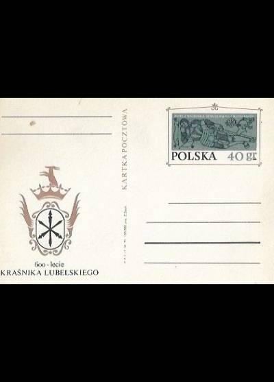 Z. Stasik - 600-lecie Kraśnika Lubelskiego (kartka pocztowa)