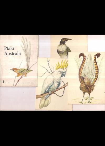 Alojzy Balcerzak - Ptaki Australii - komplet 9 pocztówek w obwolucie