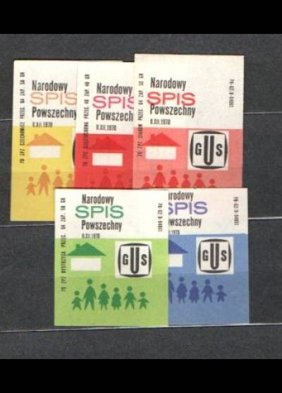 Narodowy spis powszechny 1970 - seria 5 etykiet