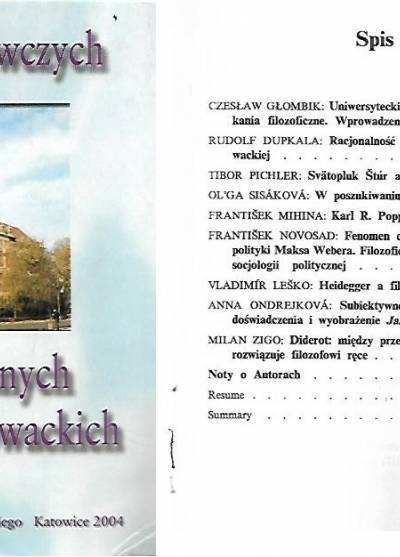 wybór tekstów - Z prac badawczych współczesnych filozofów słowackich