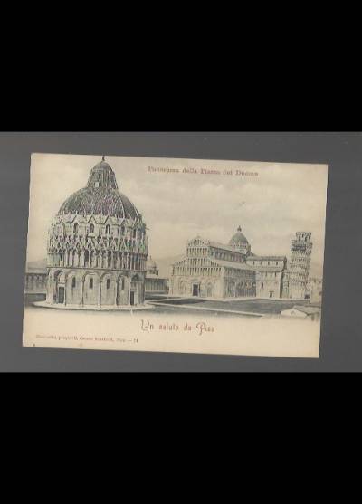 Un saluto da Pisa. Panorama della Piazza del Duomo (przed 1915)