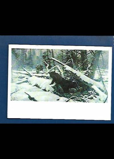 Julian Fałat - Polowanie na niedźwiedzia