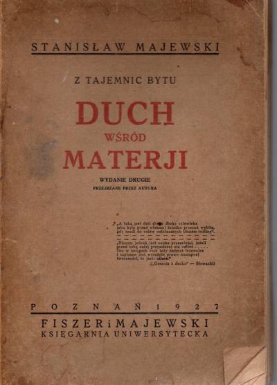 Stanisław Majewski - Duch wśród materji (1927)