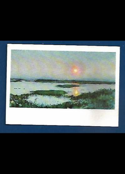 Julian Fałat - Zachód słońca nad mokradłami