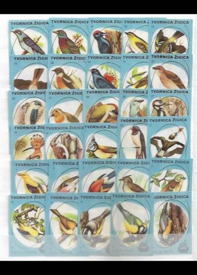 ptaki - seria 30 chorwackich etykiet (Drava)