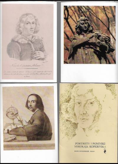 Portrety i pomniki Mikołaja Kopernika  (komplet 9 pocztówek w obwolucie, 1972)