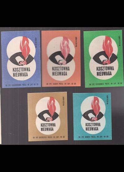 Kosztowna nieuwaga (seria kolorystyczna 5 etykiet, 1966)