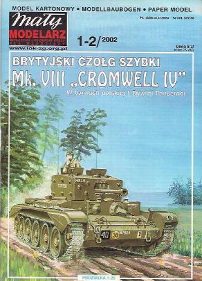 Brytyjski czołg szybki Mk.VIII Cromwell IV (Mały Modelarz nr 1-2/2002)