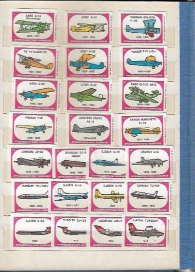 Ceskoslovenske aerolinie - seria 24 etykiet