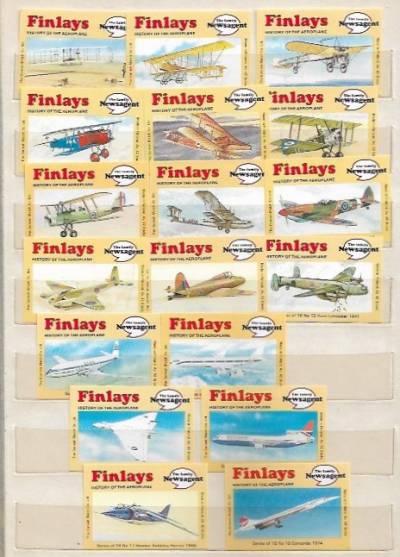 History of the Aeroplane (finlays) - seria 18 etykiet